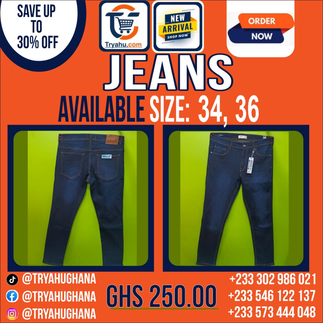 Men’s Normal Jeans | Sizes 34 & 36 | Classic Fit Everyday Jeans