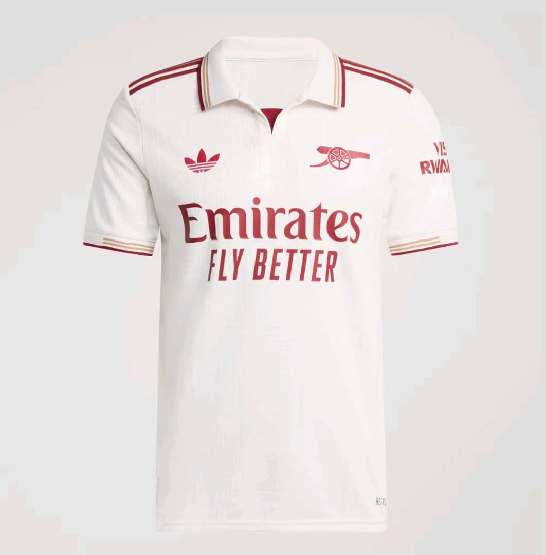 Arsenal Away Jersey 2025/26 White – Sizes M–2XL | Football Shirt Ghana | GHS 150